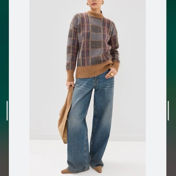 Veronica Beard Sweaters - VERONICA BEARD Bristol jacquard-knit mohair-blend sweater in Russet Multi Size S